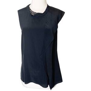 3.1 Phillip Lim rhinestone silk ruffle blouse